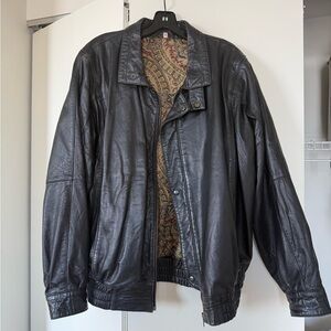 Vintage Real Leather Heavy Bomber Jacket